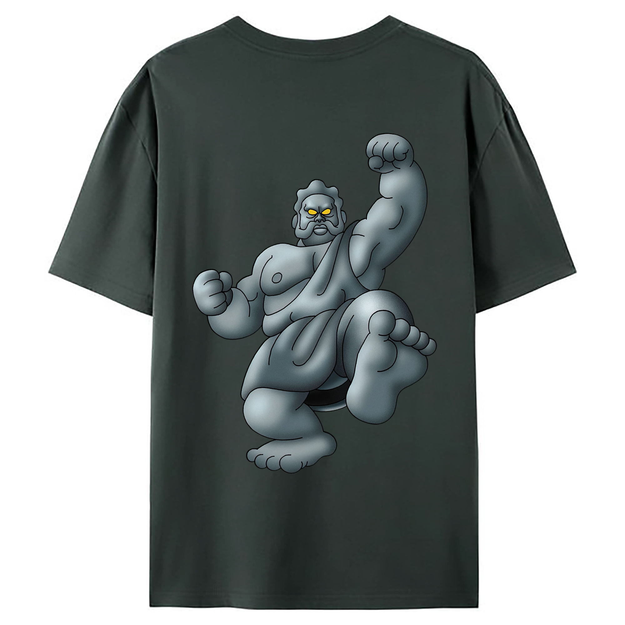 （画像用） ドラゴンクエスト Doragon Kuesuto Dragon Quest 綿100％ メンズ半袖Tシャツ（バックプリント） 通気性